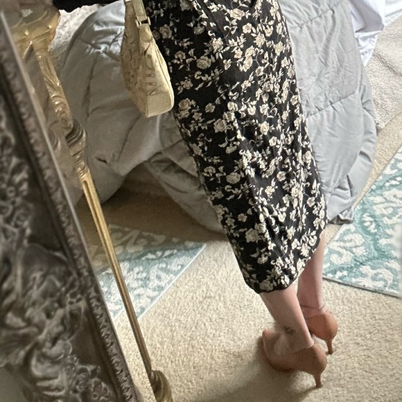 Vintage 90s corset lace up ditsy floral dress - Picture 7 of 15